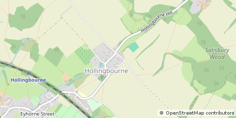 Map of Hollingbourne, Kent