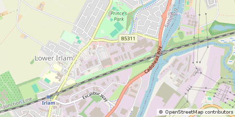 Map of Manchester, Lancashire