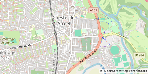 Map of Chester LE Street, County Durham