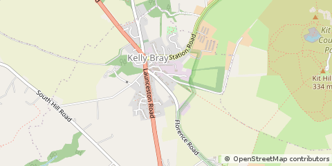 Map of Callington, Cornwall