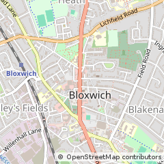 Map of Bloxwich, Walsall