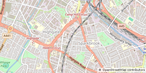 Map of Birmingham, West Midlands