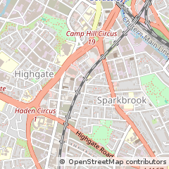 Map of Birmingham, West Midlands