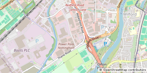 Map of Nottingham, Nottinghamshire