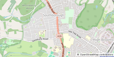 Map of Tunbridge Wells, Kent