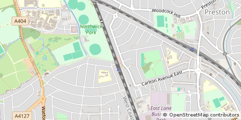 Map of Wembley, Middlesex
