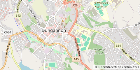 Map of Dungannon, CO. Tyrone