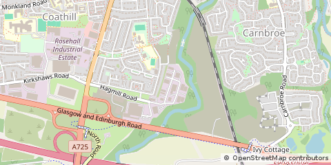 Map of Coatbridge, Lanarkshire