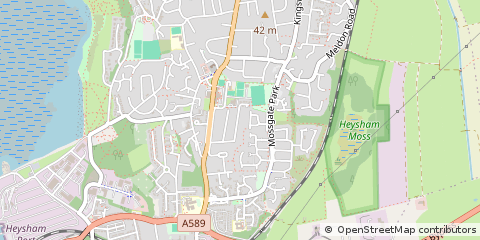 Map of Morecambe, Lancashire