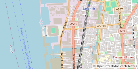 Map of Liverpool, Merseyside