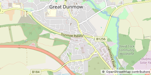 Map of Great Dunmow, Essex