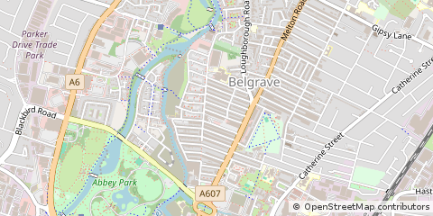 Map of Leicester, Leicestershire