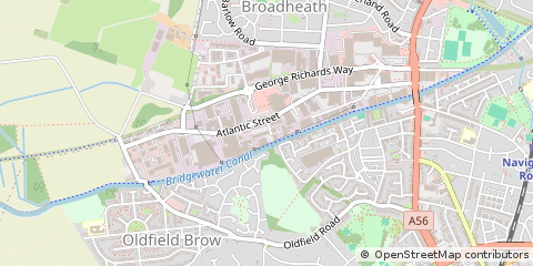 Map of Altrincham, Cheshire
