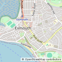 Map of Exmouth, Devon