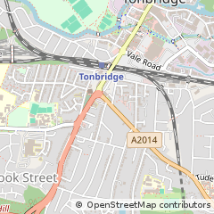 Map of Tonbridge, Kent