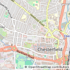 Map of Chesterfield, Derbyshire