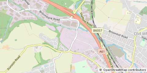 Map of Chesterfield, Derbyshire