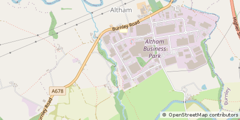 Map of Altham, Lancashire