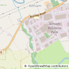 Map of Altham, Lancashire
