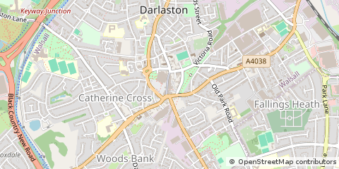 Map of Wednesbury, West Midlands