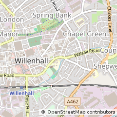 Map of Willenhall, Wolverhampton