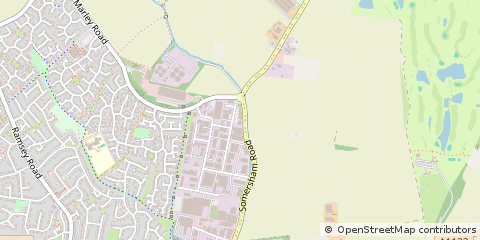 Map of Huntingdon, Cambbridgeshire