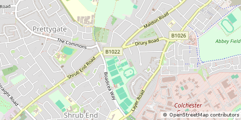 Map of Colchester, Essex