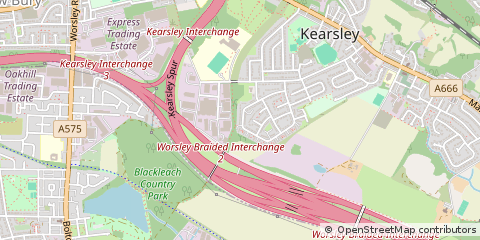 Map of Bolton, Lancashire
