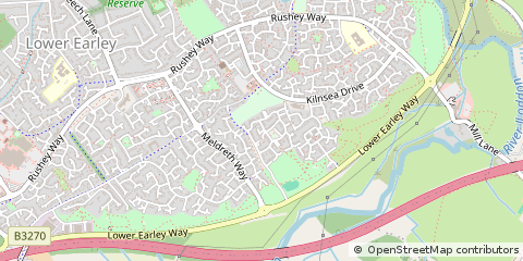 Map of Lower Earley, Berks