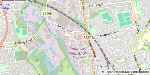 Map of Dukinfield, Cheshire