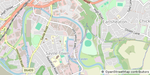 Map of Dewsbury, West Yorkshire