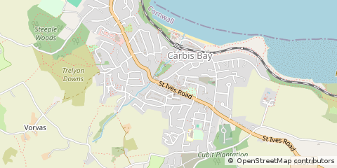 Map of ST. Ives, Cornwall