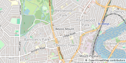 Map of Southampton, Hampshire