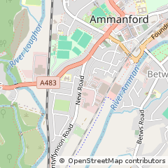 Map of Ammanford, Carmarthenshire