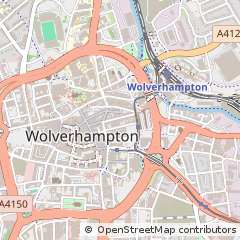Map of Wolverhampton, West Midlands