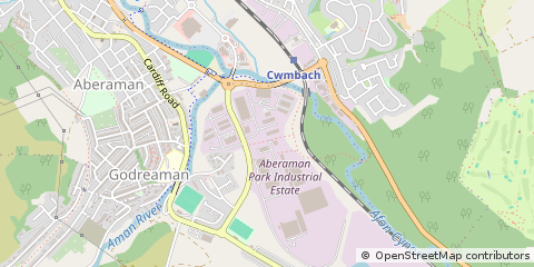 Map of Aberaman, Aberdare
