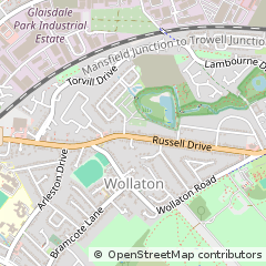 Map of Nottingham, Nottinghamshire