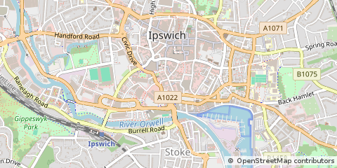 Map of Ipswich, Suffolk