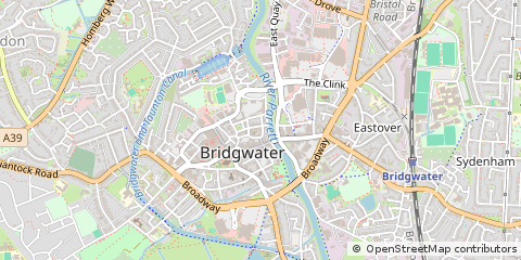 Map of Bridgwater, Somerset