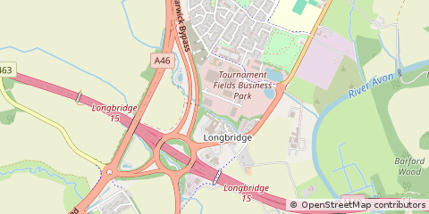 Map of Warwick, Warwickshire