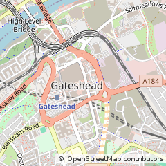 Map of Gateshead, Tyne and Wear