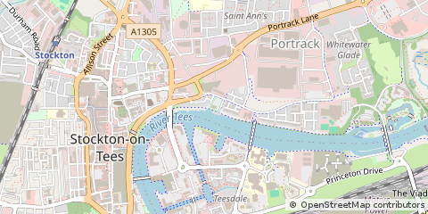 Map of Stockton on Tees