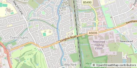 Map of Stoke-on-Trent, Staffordshire