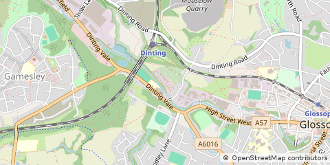 Map of Glossop, Great Manchester