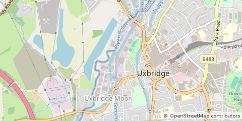 Map of Uxbridge, Middlesex