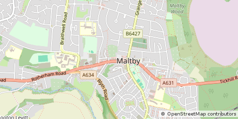 Map of Rotherham, South Yorkshire