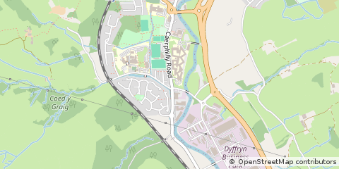 Map of Ystrad Mynach, MID Glamorgan