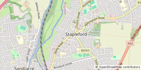 Map of Nottingham, Nottinghamshire