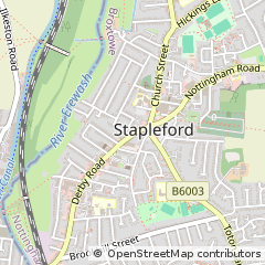 Map of Nottingham, Nottinghamshire