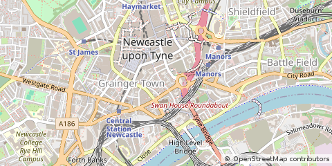 Map of Newcastle Upon Tyne